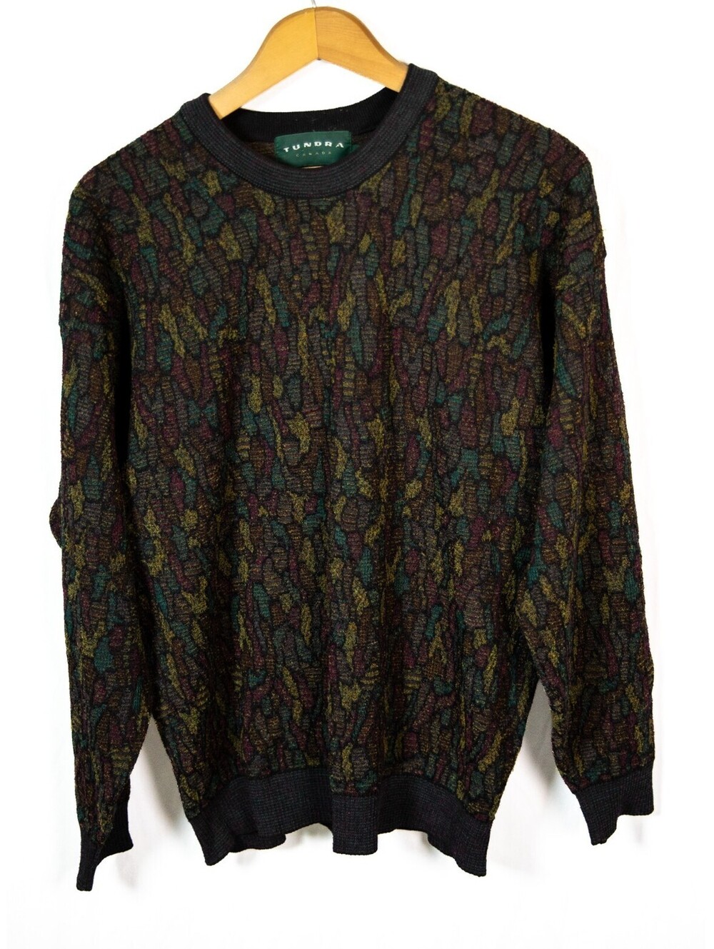 Tundra Canada Vintage 90s Knit Sweater Mens Multi Color - Men's XL